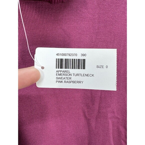 Chicos Emerson Silk Blend Turtleneck Sweater Top Womens 0 (Small/4) Pink NEW - Picture 3 of 8